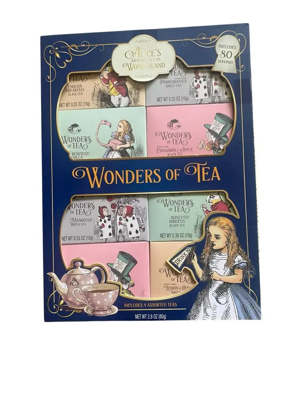Alice's Adventures in Wonderland Wonders of Tea Assorted Tea Sampler Set - 8 Fla